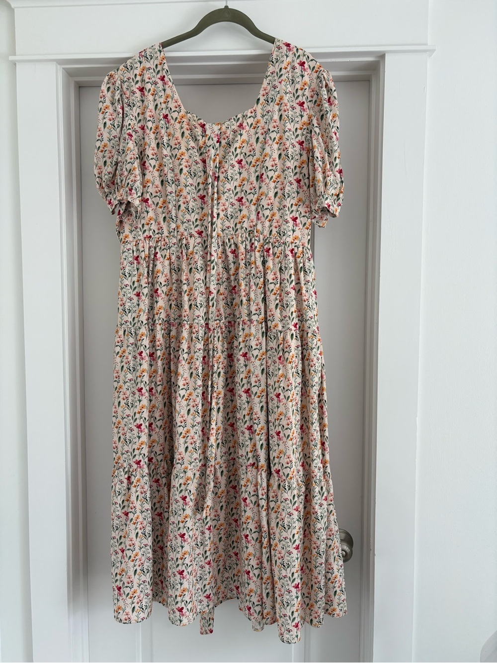 Mome Versa Cotton Dress with Nursing Zippers in Harvest Blooms - Picture 2 of 8